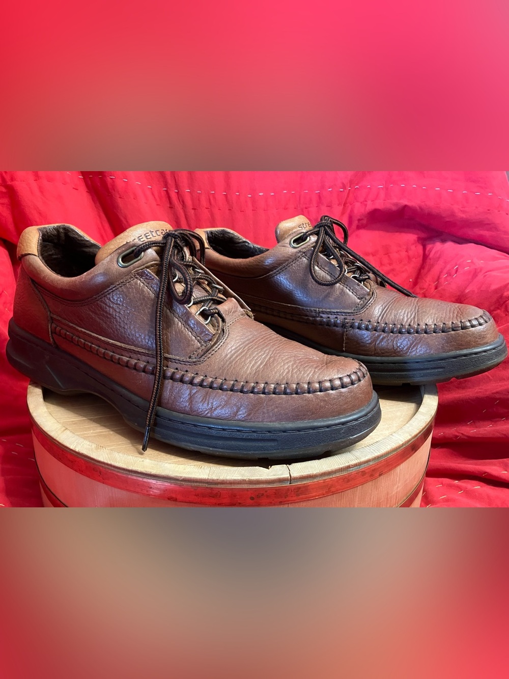 Streetcars Men Leather Oxford Moc Toe Lace Up Size 12 M